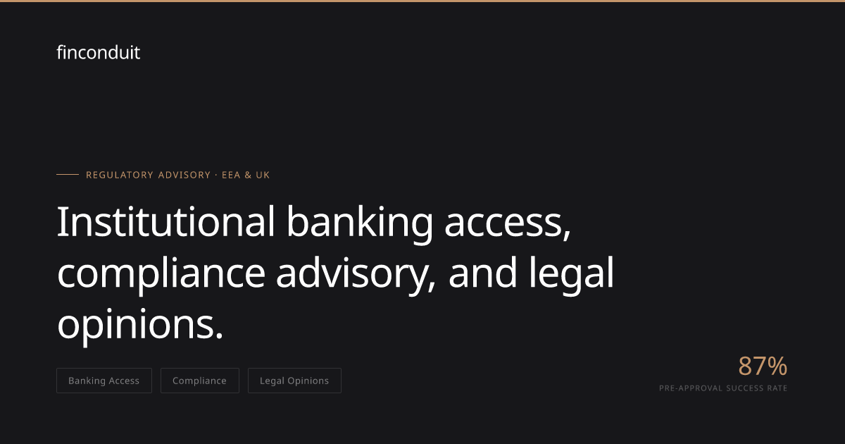 Compliance Advisory — MiCA, AML, PSD2 & GDPR for Fintechs | finconduit