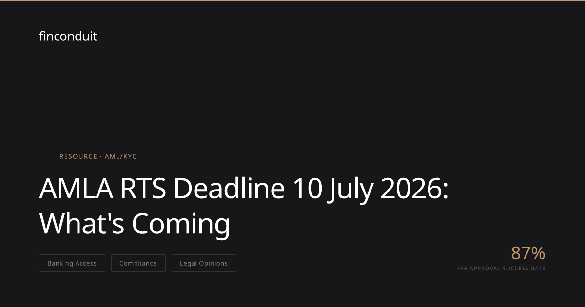 AMLA RTS Deadline 10 July 2026: What's Coming | finconduit