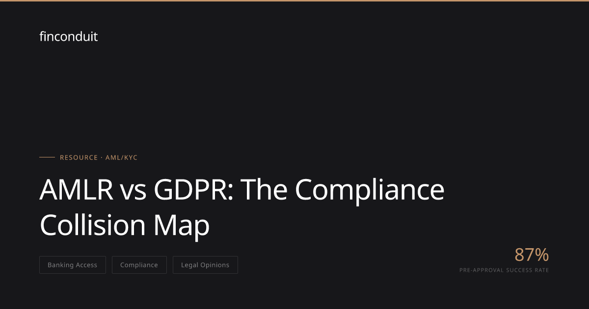 AMLR vs GDPR: The Compliance Collision Map | finconduit