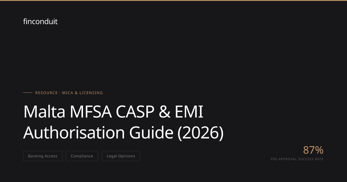 Malta MFSA CASP & EMI Authorisation Guide (2026) | finconduit